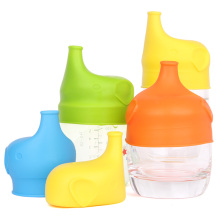 Alibaba Supplier Promotion Elephant Shape BPA Free Wholesale Silicone Baby Sippy Cup Lids